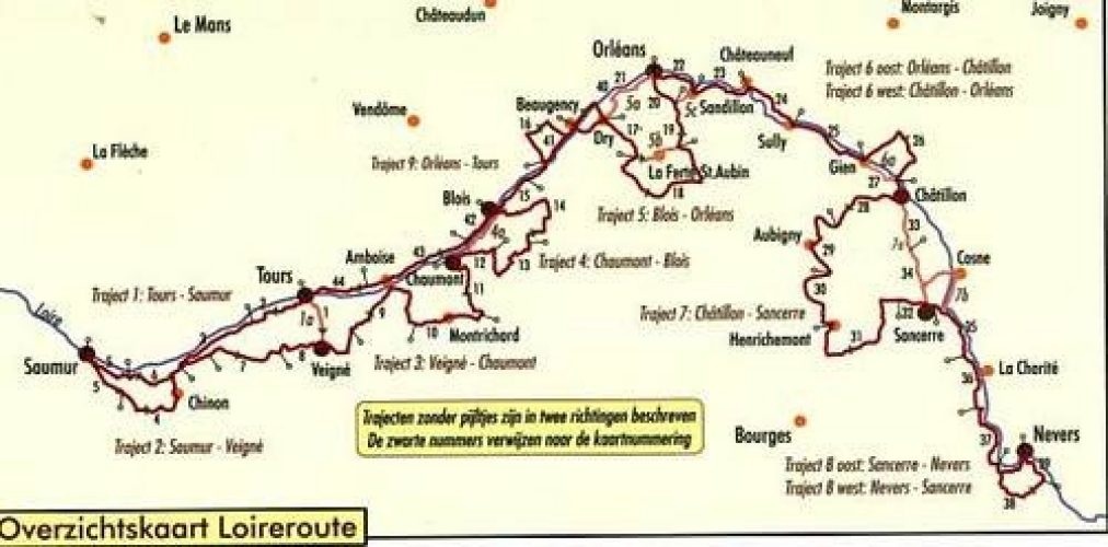 loireroute-kaart