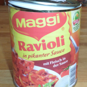 Ravioli-blik/ mexicaanse chili safe